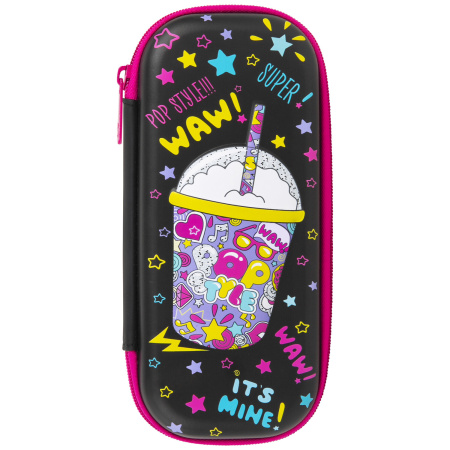 Пенал BRAUBERG, 1 отделение, 1 откидная планка, EVA, 22х10х5 см, "Pop style", 271552 - Пеналы каркасные