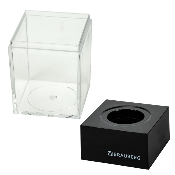 Скрепочница магнитная с 50 цветными скрепками 28 мм, РОССИЯ, BRAUBERG, 271178, ДМ-28П-50 - Диспенсеры для скрепок