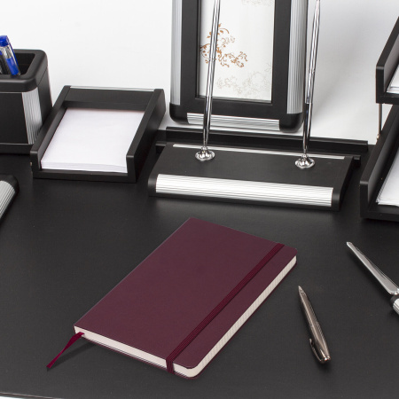 Блокнот А5 (130х210 мм), BRAUBERG ULTRA, балакрон, 80 г/м2, 96 л., клетка, бордовый, 113037 - Бизнес-блокноты и бизнес-тетради