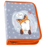 Пенал ПИФАГОР, 1 отделения, 2 откидные планки, полиэстер, 20х14 см, "Cute fox", 271018 - Пеналы каркасные