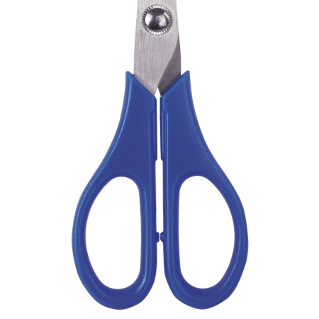 Ножницы BRAUBERG для левши "Left hand", 170 мм, синие, 2-х сторонняя заточка, 236785 - Ножницы универсальные