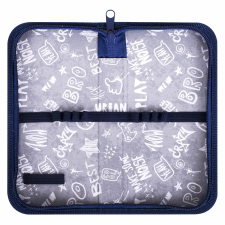 Пенал ПИФАГОР, 1 отделение, ламинированный картон, 19х9 см, "Moto style", 271506 - Пеналы каркасные