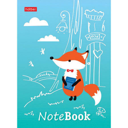 Блокнот МАЛЫЙ ФОРМАТ А6 105х145 мм, 24 л., скоба, ламинированная бумага, HATBER, Животные, 24Б6В1 - Блокноты