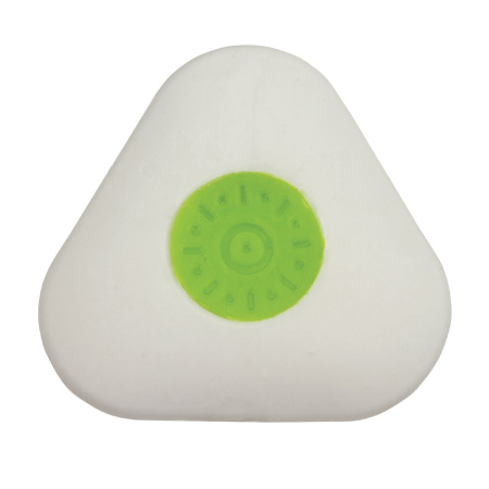 Ластик STAFF "College" PE-068, 35х35х10 мм, треугольный, салатовый пластиковый держатель, 228068 - Ластики классические