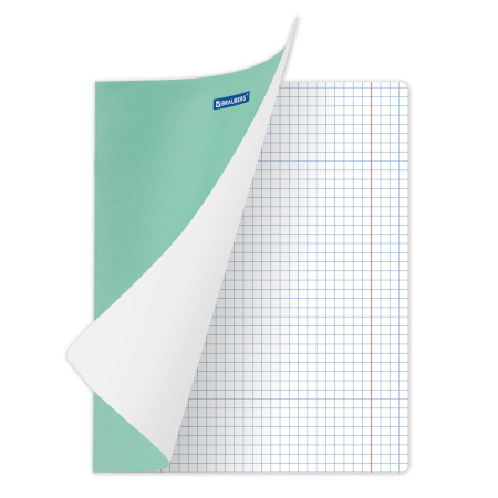 Тетрадь 24 л. BRAUBERG КЛАССИКА NEW клетка, обложка картон, ЗЕЛЕНАЯ, 105703 - Тетради 12-24 листов