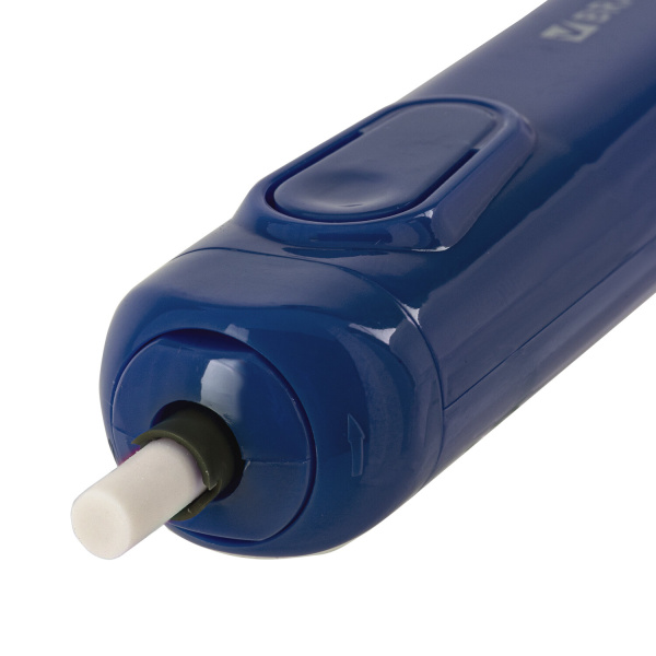 Ластик электрический BRAUBERG "JET", питание от 2 батареек ААА, 8 сменных ластиков, синий, 229616 - Ластики электрические