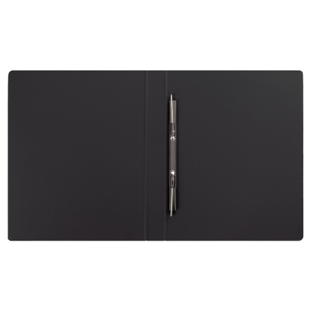 Папка с металлическим пружинным скоросшивателем BRAUBERG, картон/ПВХ, 35 мм, черная, до 290 листов, 228337 - Папки с пружинным и пластиковым скоросшивателем