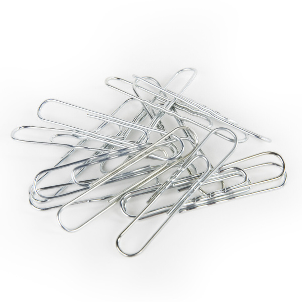 Скрепки большие 50 мм, BRAUBERG, оцинкованные, гофрированные, 50 шт., в картонной коробке, 270446 - Скрепки канцелярские