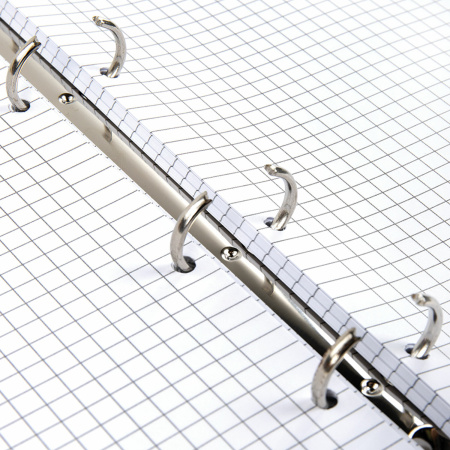 Тетрадь на кольцах А5 (180х220 мм), 80 листов, под кожу, клетка, BRAUBERG VISTA, Town, 112121 - Тетради на кольцах и сменные блоки к ним