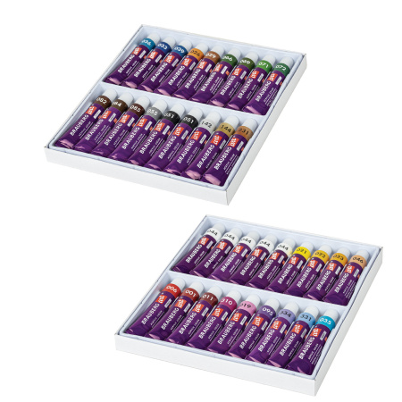 Краски акриловые художественные НАБОР 36 штук, 31 цвет по 12 мл в тубах, BRAUBERG ART DEBUT, 192294 - Акриловые краски художественные в наборах