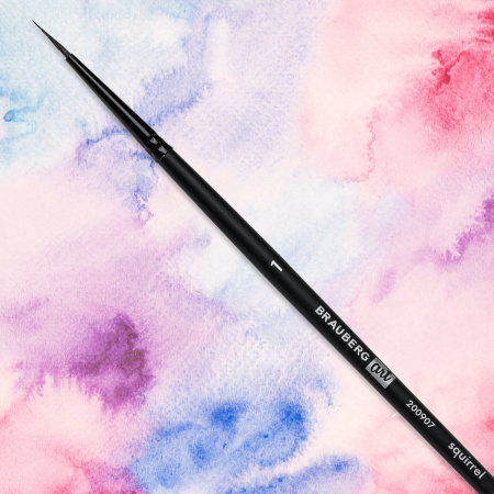 Кисть художественная проф. BRAUBERG ART CLASSIC, белка, круглая, № 1, 200907 - Кисти художественные из натурального волоса