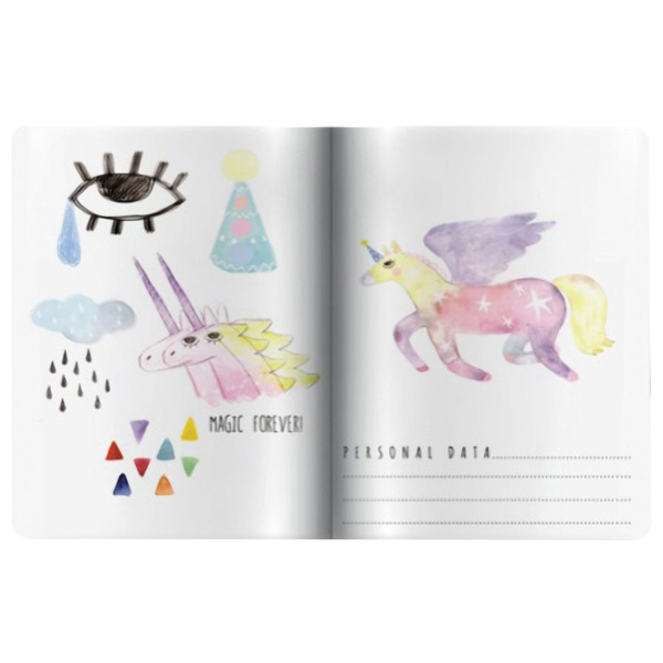 Тетрадь ЕВРО А5 40 л. BRUNO VISCONTI сшивка, клетка, Soft Touch, фольга, бежевая бумага 70 г/м, "ВОЛШЕБСТВО", 7-40-121 - Тетради 40-48 листов