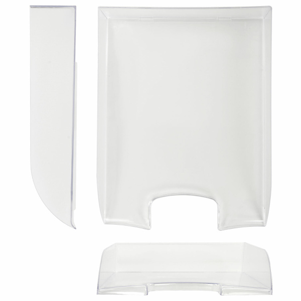 Лоток горизонтальный для бумаг BRAUBERG "Office style", 320х245х65 мм, прозрачный, 237288 - Лотки горизонтальные (поддоны)