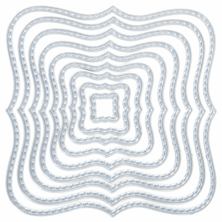 Ножи "Фигурные рамки" для Машинки для вырубки и тиснения ОС-5, 9 штук, 80х80 мм, ОСТРОВ СОКРОВИЩ, 663808, 861-019 - Машинки, ножи и маты для вырубки, клише для тиснения