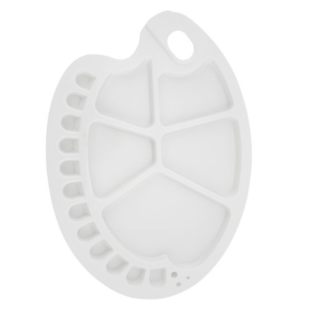 Палитра овальная пластиковая 17 ячеек "Сонет", 34*25 см