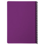 Тетрадь А5, 80 листов, BRAUBERG "Metropolis", спираль пластиковая, клетка, обложка пластик, ФИОЛЕТОВЫЙ, 403399 - Тетради более 60 листов