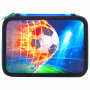 Пенал BRAUBERG, 2 отделения, полиэстер, 21х14 см, "Fire football", 270322 - Пеналы каркасные