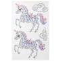 Наклейки готовые из страз ЕДИНОРОГИ, 4 декоративных элемента, 9,5х15,5 см, ОСТРОВ СОКРОВИЩ, 662241 - Стразы для творчества