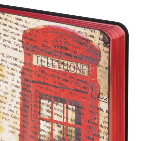 Ежедневник недатированный B6 (127х186 мм), BRAUBERG VISTA, под кожу, гибкий, 136 л., "Good old England", 112107 - Ежедневники с покрытием "под кожу и ткань"