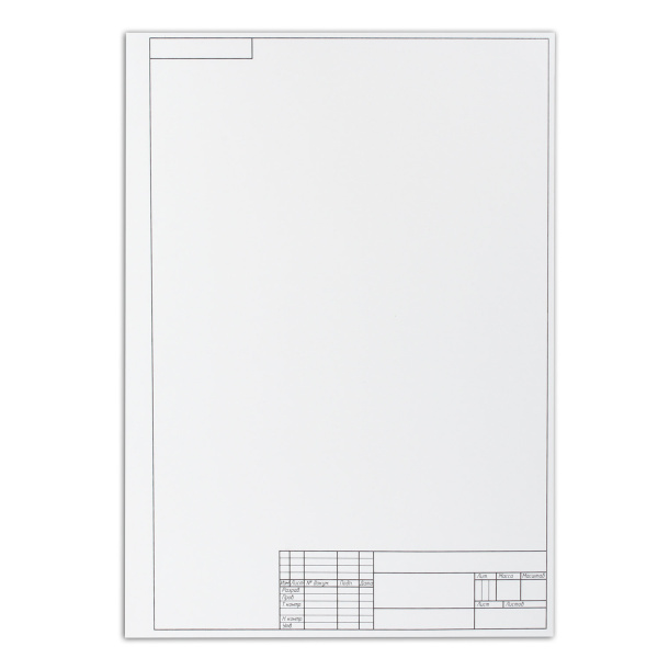 Папка для черчения БОЛЬШАЯ А3, 297х420 мм, 10 л., 160 г/м2, рамка с вертикальным штампом, ПИФАГОР, 129229 - Альбомы и папки для черчения