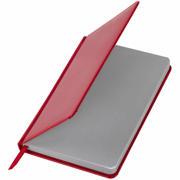 Ежедневник недатированный А5 138х213 мм BRAUBERG "Rainbow" под кожу, 136 л., красный, 111667 - Ежедневники с покрытием "под кожу и ткань"