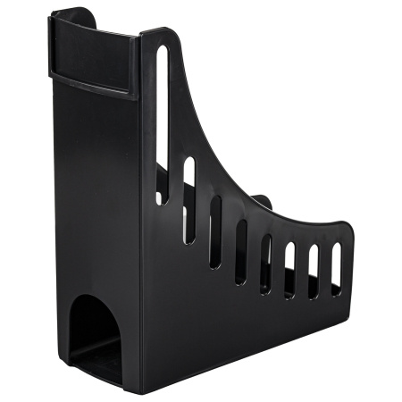 Лоток вертикальный для бумаг широкий BRAUBERG Advanced, 250х100х285 мм, до 900 листов, черный, 237943, 78 - Лотки вертикальные (стойки-уголки)