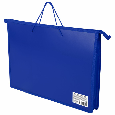 Папка для рисунков и чертежей ПИФАГОР А3, пластик, синяя, 271134 - Портфели и папки для рисунков и чертежей