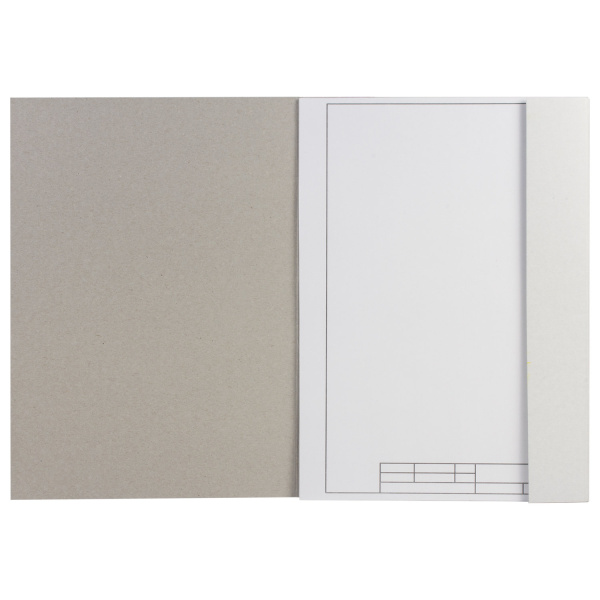 Папка для черчения А4, 210х297 мм, 10 л., 160 г/м2, рамка вертикальный штамп, ПИФАГОР, 129231 - Альбомы и папки для черчения