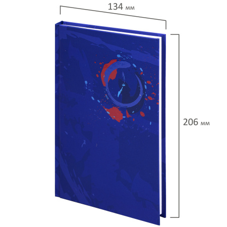 Блокнот А5 (134х206 мм), 80 л., твёрдый, клетка, выборочный лак, STAFF, "Часы", 114423 - Блокноты в книжном переплете