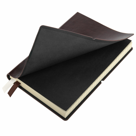 Блокнот МАЛЫЙ ФОРМАТ (100х150 мм) А6, BRAUBERG "Western", 128 л., гладкий кожзам, резинка, клетка, коричневый, 125241 - Бизнес-блокноты и бизнес-тетради