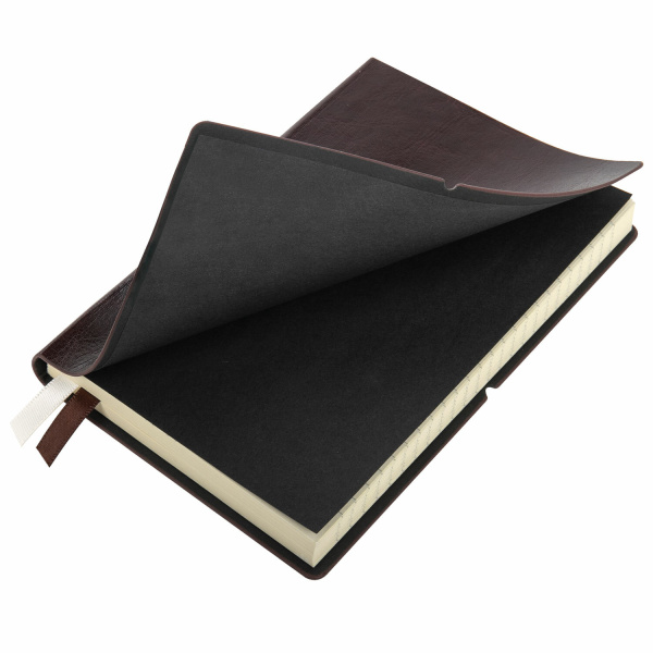 Блокнот МАЛЫЙ ФОРМАТ (100х150 мм) А6, BRAUBERG "Western", 128 л., гладкий кожзам, резинка, клетка, коричневый, 125241 - Бизнес-блокноты и бизнес-тетради