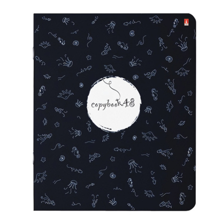 Тетрадь А5 48 л. АЛЬТ скоба, клетка, глянцевая ламинация, "КОНТРАСТЫ" (5 видов), 7-48-575 - Тетради 40-48 листов