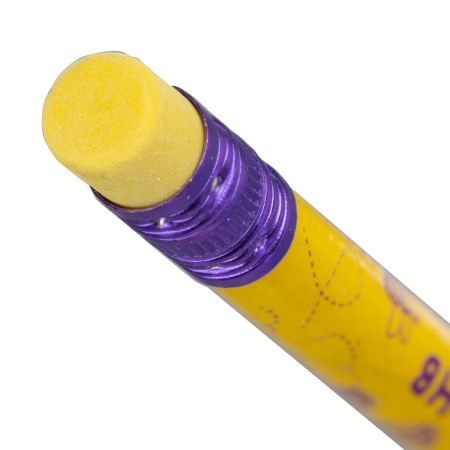 Карандаш чернографитный ЮНЛАНДИЯ, 1 шт., "Веселый Шмель", НВ, корпус с печатью, с резинкой, 181590 - Карандаши чернографитные