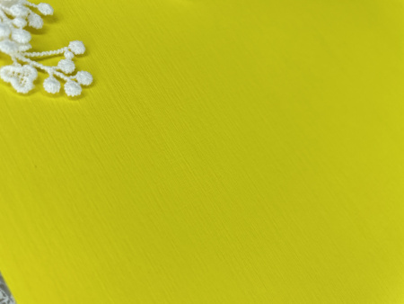 Дизайнерская бумага с односторонним тиснением лен, цвет лимонный, плотность 290 гр., размер 35*50 см - Дизайнерская бумага