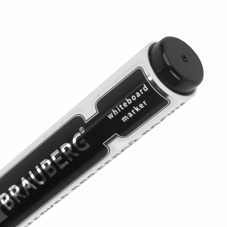 Маркер стираемый для белой доски ЧЕРНЫЙ, BRAUBERG "Neo", ЧЕРНЫЙ, с клипом, 5 мм, 150487 - Маркеры для досок
