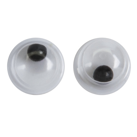 Глазки для творчества, вращающиеся, черно-белые, 5 мм, 30 шт., ОСТРОВ СОКРОВИЩ, 661323 - Глазки для творчества