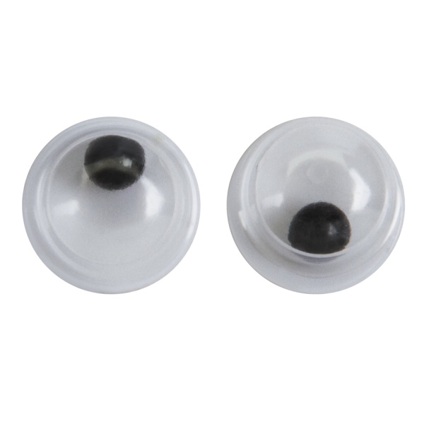 Глазки для творчества, вращающиеся, черно-белые, 5 мм, 30 шт., ОСТРОВ СОКРОВИЩ, 661323 - Глазки для творчества