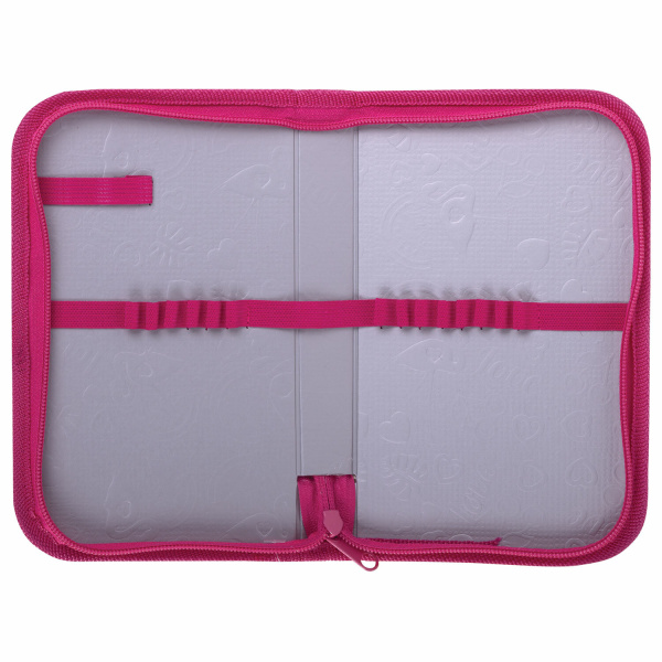 Пенал ЮНЛАНДИЯ, 1 отделение, металлизированный картон, конгрев, 19х11 см, "Meow", 271103 - Пеналы каркасные