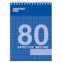 Блокнот А5 146х205 мм, 80 л., гребень, мелованная картонная обложка, клетка, ОФИСМАГ, 3 вида, 123021 - Блокноты