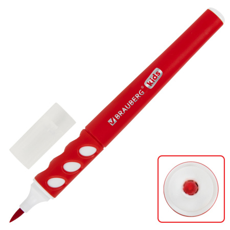 Фломастеры в суперкейсе эргономичные 12 цветов, вентилируемый колпачок, BRAUBERG KIDS, 152184 - Фломастеры классические