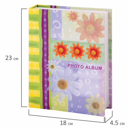 Фотоальбом BRAUBERG на 200 фотографий 10х15 см, твердая обложка, "Настроение", разноцветный, 390670 - Фотоальбомы