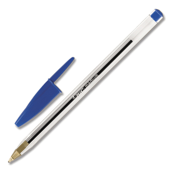 Ручки шариковые BIC "Cristal Original", НАБОР 4 шт., СИНИЕ, узел 1 мм, линия 0,32 мм, пакет, 8308601 - Ручки шариковые неавтоматические