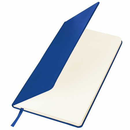 Блокнот А5 (148x218 мм), BRAUBERG "Metropolis", балакрон, 80 л., резинка, клетка, синий, 111582 - Бизнес-блокноты и бизнес-тетради