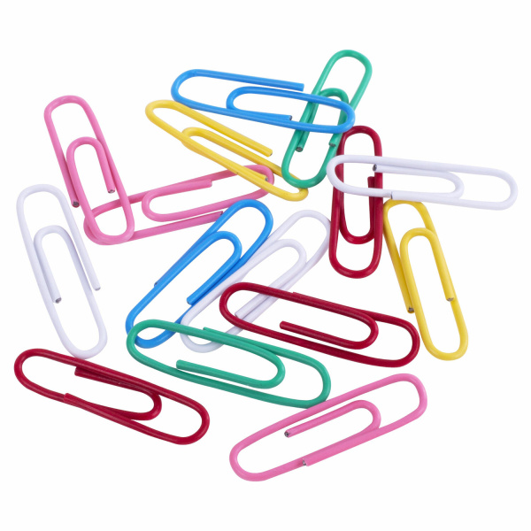 Скрепки ЭКСТРА ОФИСМАГ 28 мм цветные 100 штук, 271316 - Скрепки канцелярские