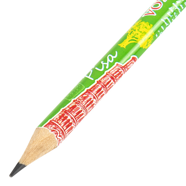 Карандаш чернографитный BRAUBERG "AROUND THE WORLD", 1 шт., HB, с ластиком, корпус ассорти, 181747 - Карандаши чернографитные