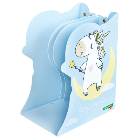 Подставка-держатель для книг и учебников фигурная BRAUBERG KIDS "Unicorn" раздвижная, металлическая, 238069 - Подставки для книг