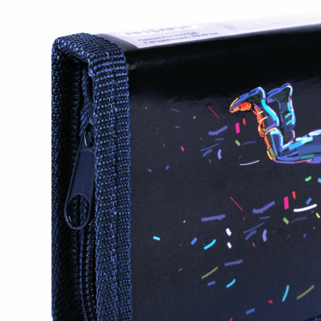 Пенал ПИФАГОР, 1 отделение, ламинированный картон, 19х9 см, "Moto style", 271506 - Пеналы каркасные