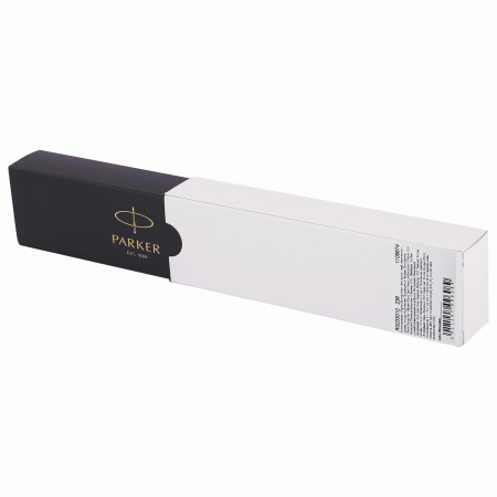 Ручка шариковая PARKER "Jotter Plastic CT", корпус черный, детали из нержавеющей стали, синяя, R0033010 - Ручки шариковые подарочные