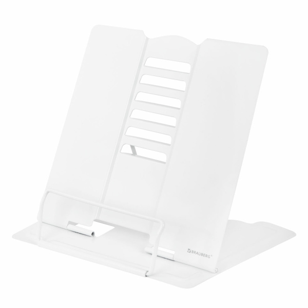 Подставка для книг и учебников BRAUBERG, White, регулируемый угол наклона, металл, 238056 - Подставки для книг