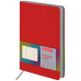 Ежедневник недатированный А5 138х213 мм BRAUBERG "Flex" под кожу, гибкий, 136 л., красный, 111679 - Ежедневники с покрытием "под кожу и ткань"